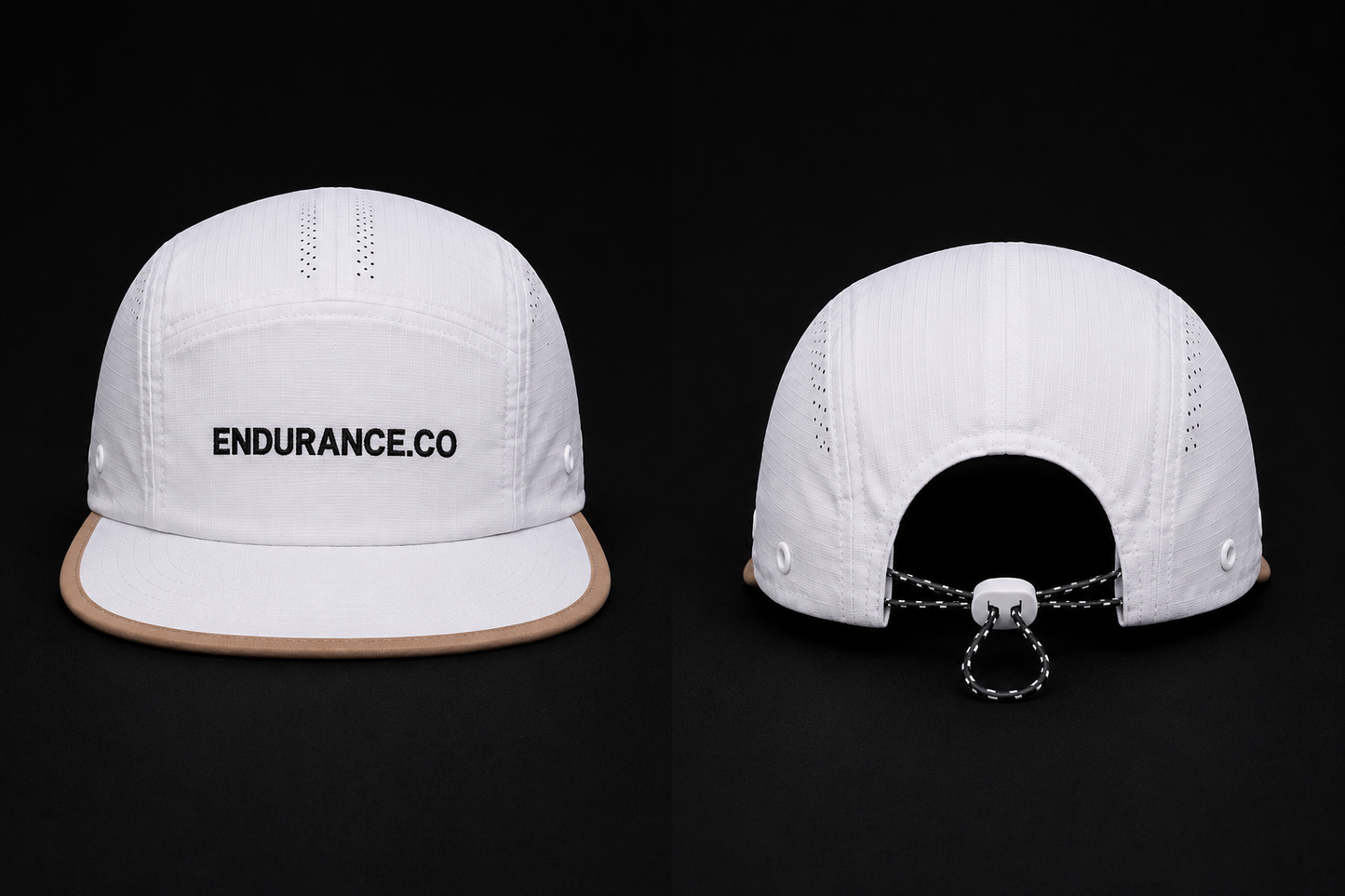 Endurance.co pure white 5-panel hat